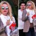 Unrecognizable Britney Spears leaves wine bar with champagne flute