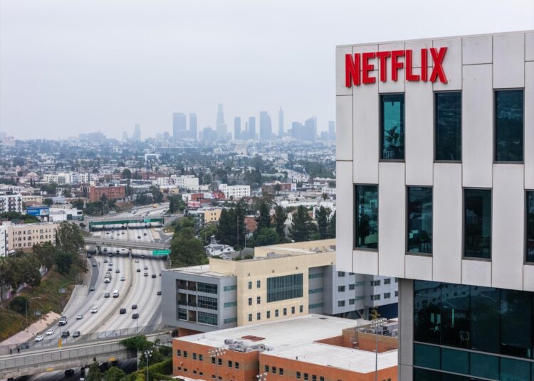 Netflix on Sunset Boulevard in Los Angeles.