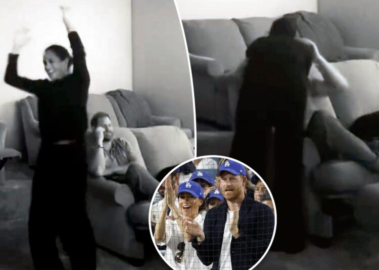 Watch Meghan Markle and Prince Harry’s PDA-packed celebration after Dodgers win World Series