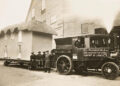 Y Bwthyn Bach being transported from Wales to Royal Lodge in Windsor in 1932
