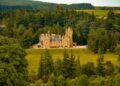 A view of Ardross Castle where The Traitors is filmed in the Scottish Highlands.