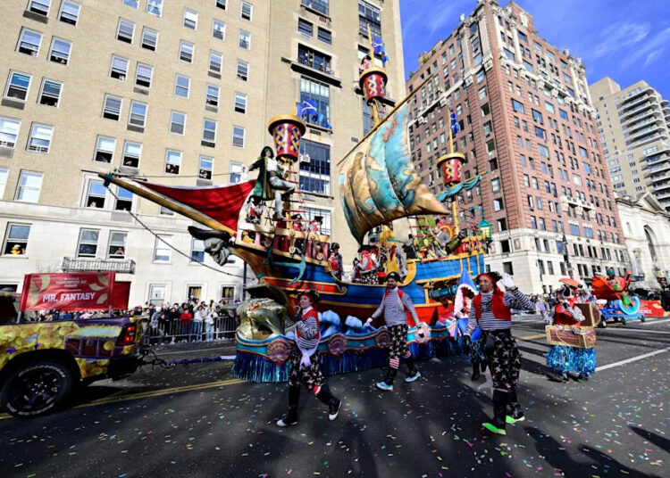 Pirate Ship by Macy's (performance by Mr. Fantasy) participates in the 99th Macy's Thanksgiving Day Parade on November 27, 2025 in New York City.
