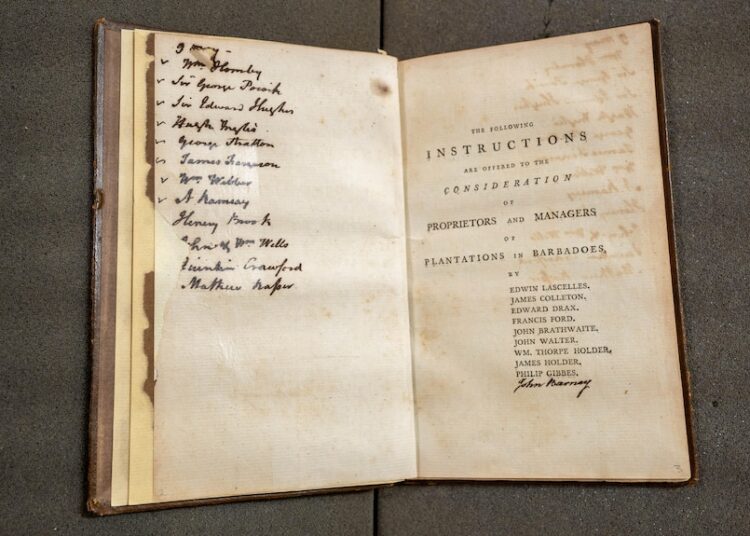 The instructions for running a slave plantation.