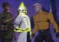 GI Robot, Dr. Phosphorus, and Rick Flag Sr. standing together in Creature Commandos