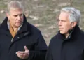 Prince Andrew (L) and Jeffrey Epstein in New Yorks Central Park, New York, US. (Photo via News Syndication)