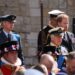 Prince William with King Charles and Prince Harry at the Funeral of Queen Elizabeth II