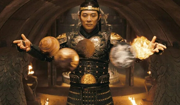 Qin Shi Huang performing a ritual in The Mummy: Tomb of the Dragon Emperor