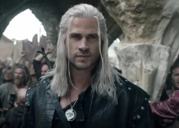 Geralt smiling in "The Witcher"