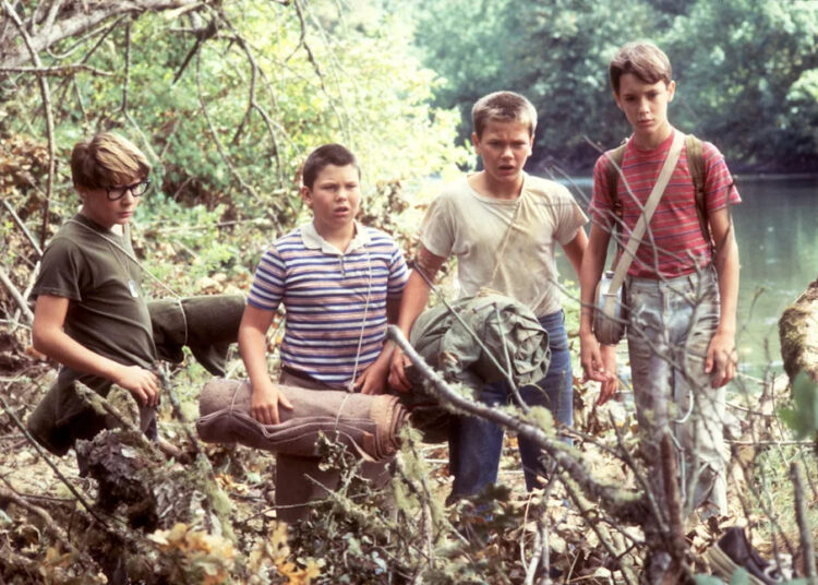 Corey Feldman (far left), Jerry O'Connell, River Phoenix and Wil Wheaton star as friends searching for a dead body in "Stand By Me."