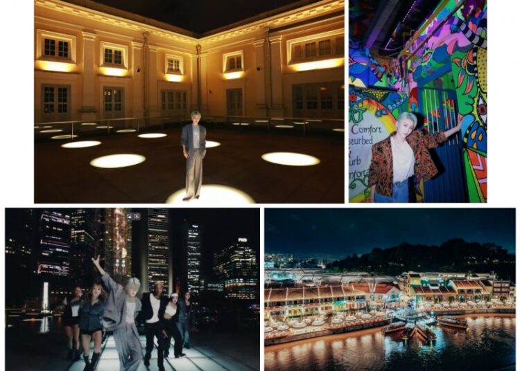 Xin Liu filming her latest music video “Passion” at Asian Civilisations Museum, Haji Lane and CQ @ Clarke Quay Singapore