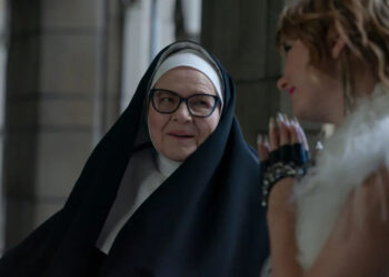 Dianne Wiest as Mother Constance and Lindsey Normington as ALAÏA JADE in 'Elsbeth' Season 3 Episode 7