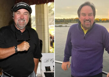 Split of Richard Karn's weight loss then and now