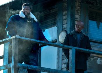 L-R:Tobi Bamtefa as Deverin "Bunny" Washington and Lennie James as Frank Moses in Mayor of Kingstown episode 3, season 4, streaming on Paramount+, 2025. Credit: Dennis P. Mong Jr./Paramount +