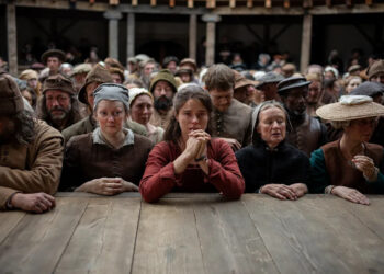 Jessie Buckley in a scene from the movie Hamnet