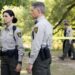 Morena Baccarin as Sheriff Mickey Fox and Matt Lauria as Boone — 'Sheriff Country' Season 1 Episode 6