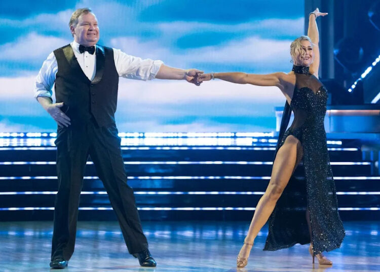 Disney/Eric McCandless Andy Richter and Emma Slater on 'Dancing with the Stars'