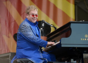 Elton John peforming