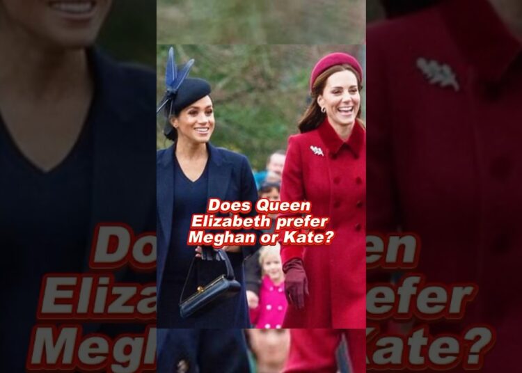 Does Queen Elizabeth prefer Meghan or Kate? #kate #meghan #celebrity #foryou