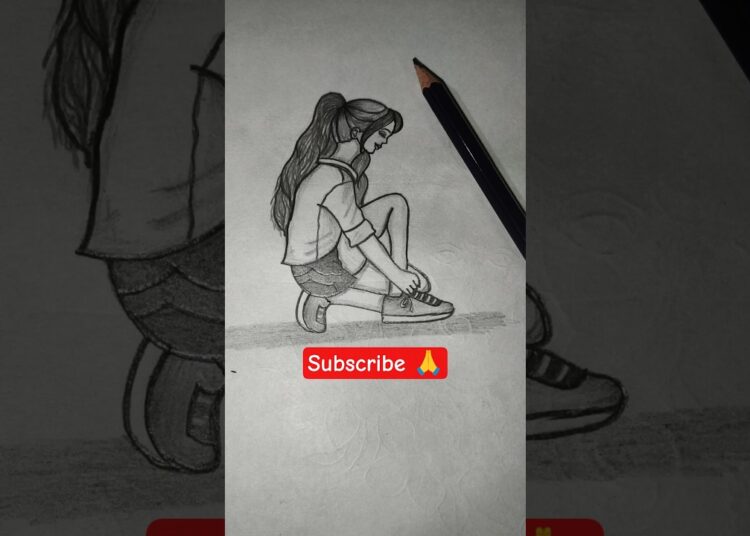 how to draw girl drawing || #drawing #art #sketch #anshiartist #painting #artist #viral #shorts