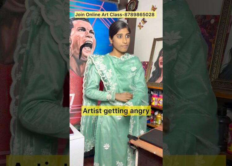 When the artist gets angry. #noorjahanartist #artclass #paintingdrawing.