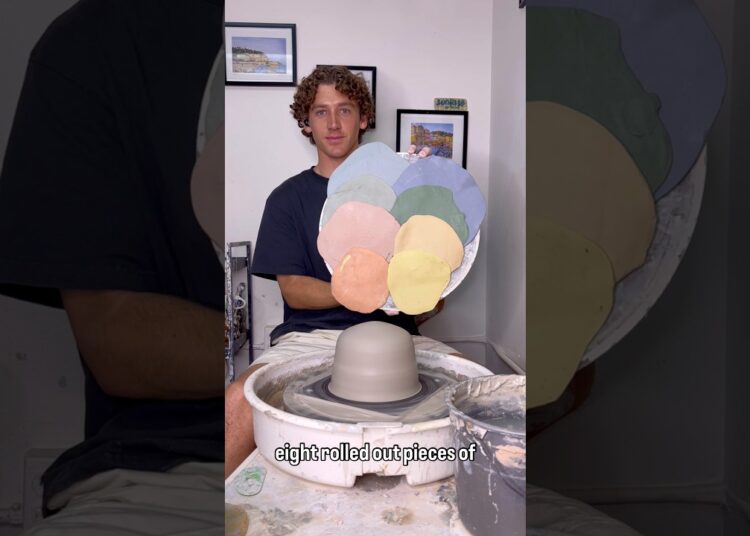 Making a large vase! #artist #clay
