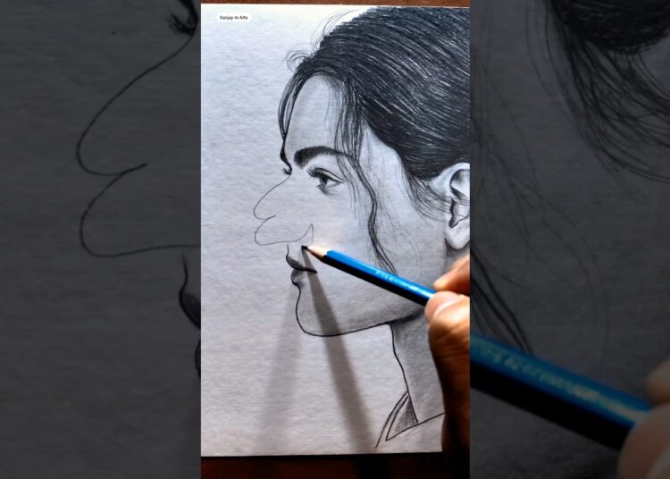 Nose drawing hack 😱❤️✍️ #art #artist #cartoon #drawing #satisfying #paint