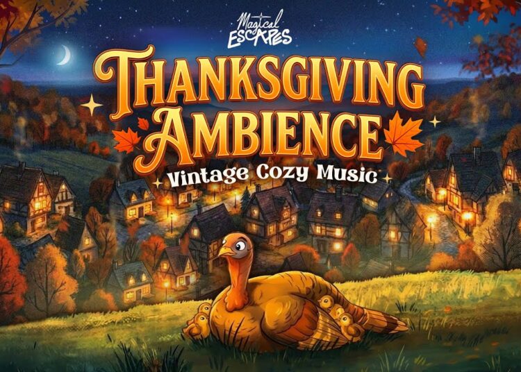 Thanksgiving Ambience 🦃  🍂 Cozy Vintage Music 🍁✨