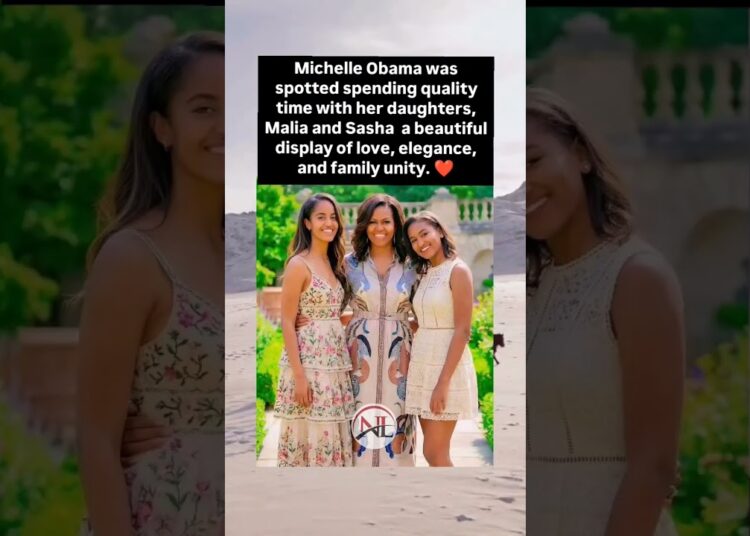 Michelle Obama spending quality time with her daughters #michelleobama #family #shorts #celebrity