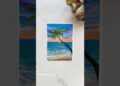 Sunset Seascape / Purple Sky Beach painting #art #acrylicscenery #sea #short #artist #beach #ocean