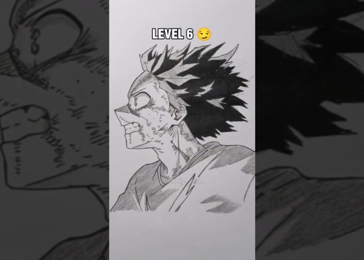 Drawing Midoriya Meme in different level #art #drawing #howtodraw #midoriya #deku #sketch #animeeart