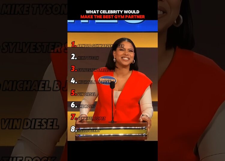 What Celebrity Would Make The Best Gym Partner? #familyfeud #steveharvey #gameshow #shorts