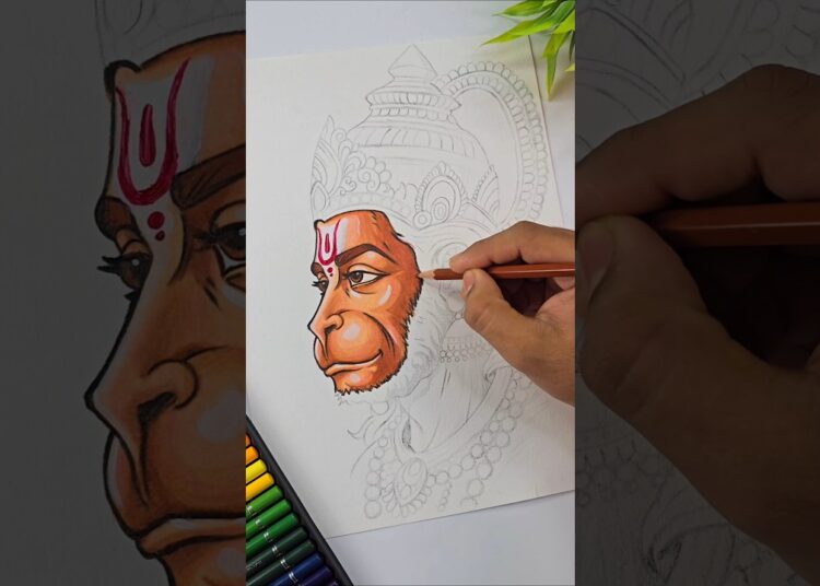 Jai Hanuman 🙏🏻 #shorts #hanuman #hanumanchalisa #hanumanji #art #drawing #hanumanbhajan