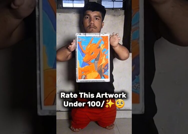 Rate My Charizard Drawing! 😳🔥 Beginner Artist Sketch Reveal! #art #drawing  #shorts
