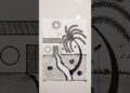 how to draw house scenery drawing short video #drawing #easyhouse #scenery #artist #short