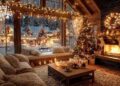 Peaceful Christmas Music for Relaxation – Relaxing Christmas Ambience – Warm Fireplace and Soft Snow