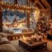Peaceful Christmas Music for Relaxation – Relaxing Christmas Ambience – Warm Fireplace and Soft Snow