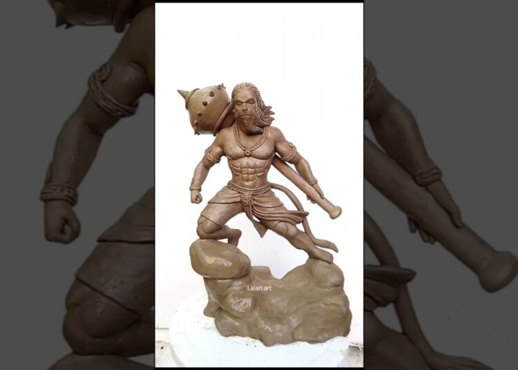 bajrang bali idol making with clay 🙏#shorts #ytshorts #art #artist #hanuman #bajrangbali #bajrangdal