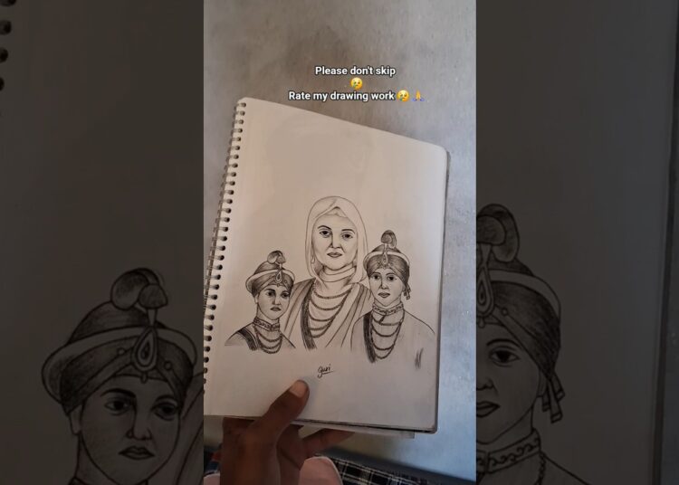 drawing work ✍️ ✨️ #waheguruji #guruji #gurugobindsinghji #khalsaraj #art #painting #drawing #artist