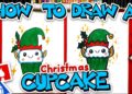 How To Draw A Christmas Elf Cupcake