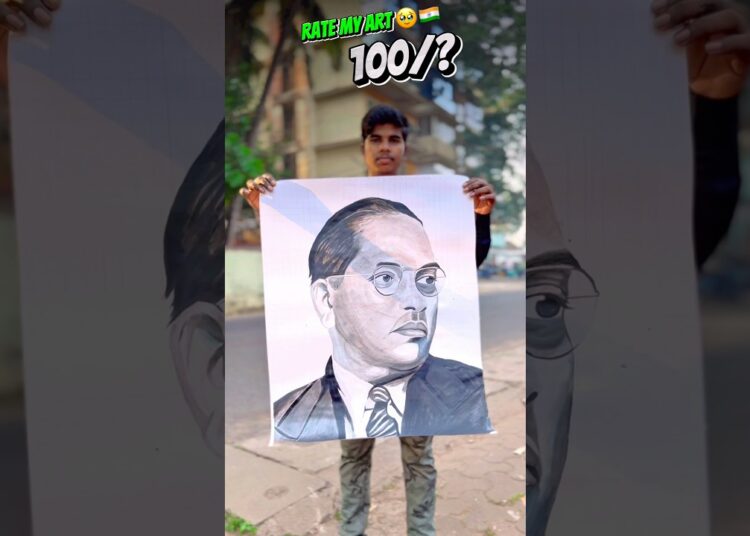 Dr. Babasaheb Ambedkar 🔥🙏#shorts #trend #artist #drawing