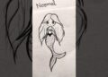 How to draw mermaid in 3 ways🧜‍♀️#art #shorts #drawing #viral #viralshorts #ytshorts
