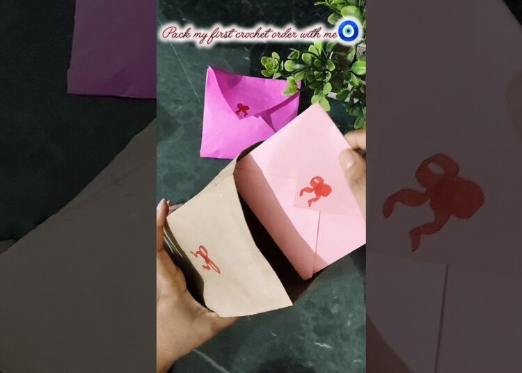 Pack my first order with me🥹🔥#trending#art#viral#artist#crochet#packwithme#song
