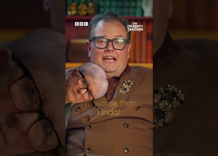 Alan Carr breaks character in The Celebrity Traitors – BBC