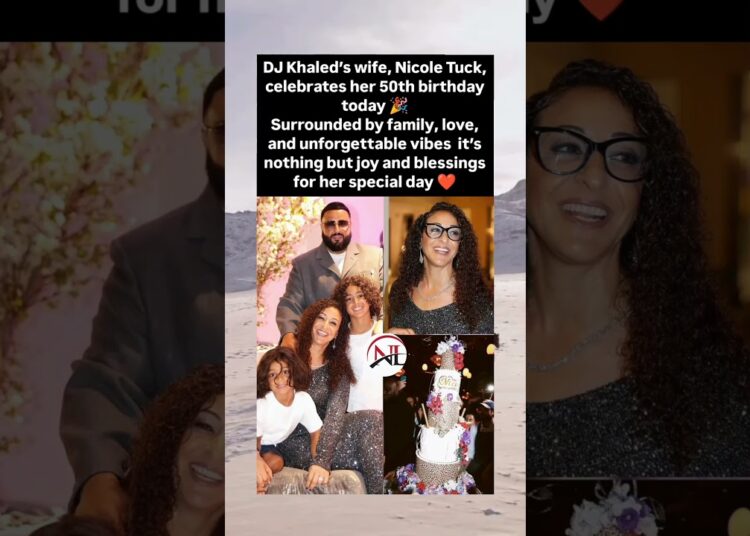 DJ Khaled’s Wife Nicole Tuck Celebrates Her 50th old! #celebrity #DJKhaled #NicoleTuck #shorts #love