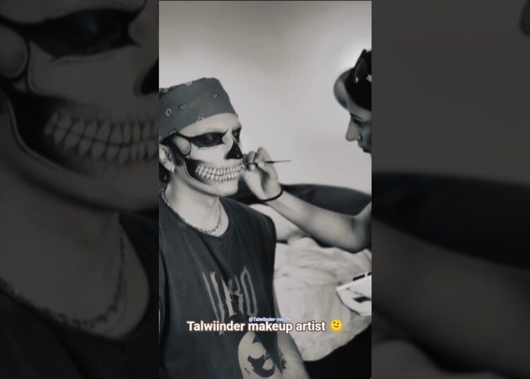 talwiinder makeup artist🫠talwiinder face paint #talwiinder #trending #shorts #concert #makeup #song