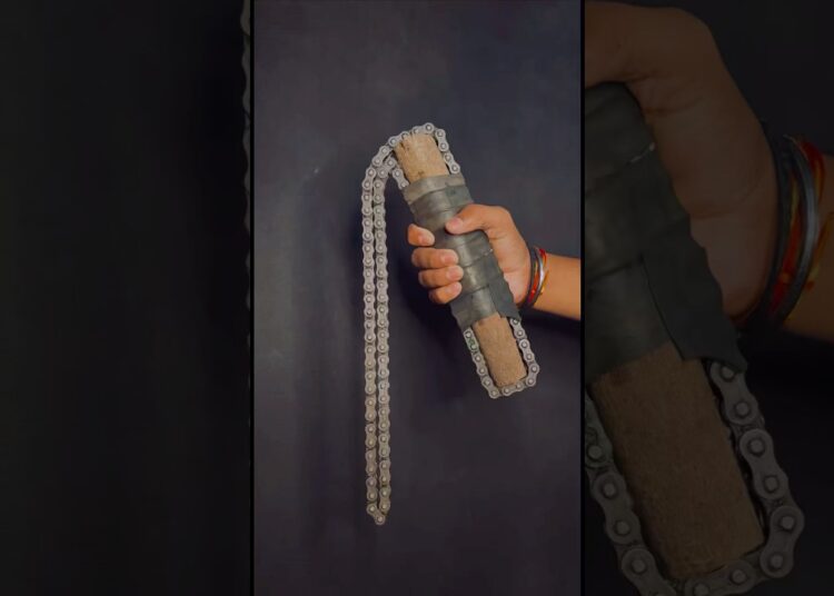 Making Chain Whip #survival #diy #craft #art #whip #making #shortvideo #viralvideo #creative #artist