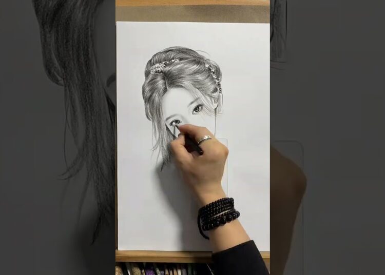 How to draw  Chinese ancient style beauty girl. #pencildrawing  #drawing #portrait