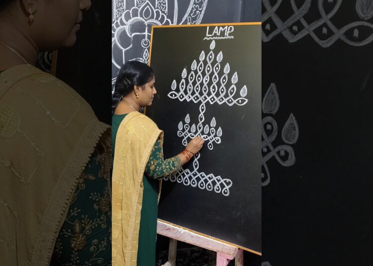 Easy deepam kundi#shortsvideo #foryou #trending #muggulu #rangoli #artist #new year #folksong