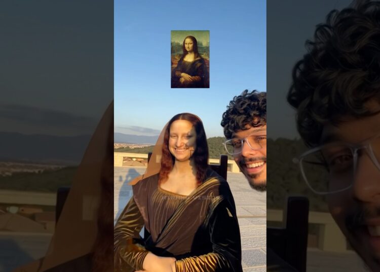 Monalisa live painting vlog 😆