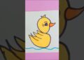 Easy cute duck drawing 😀 #diy #drawing #painting #art #artist #youtubeshorts #varil #shortsfeed